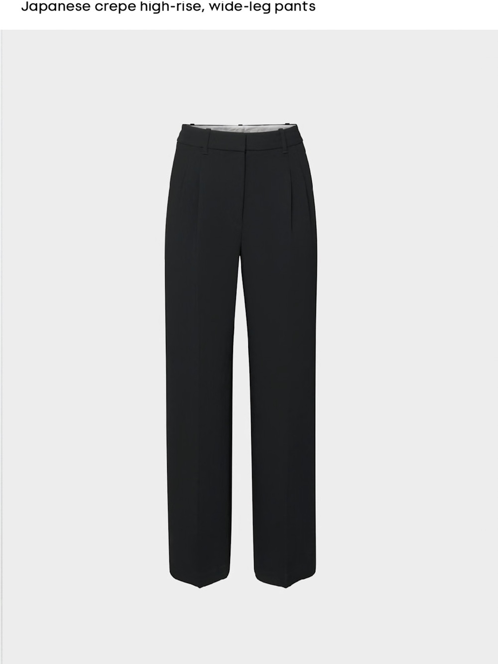 Aritzia/Wilfred The Effortless Pant - Crepette - Black